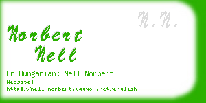 norbert nell business card